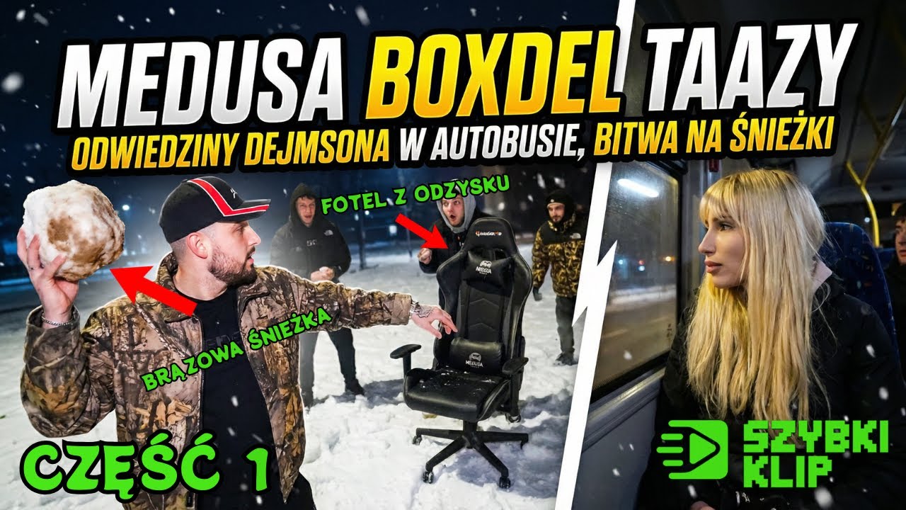 MEDUSA, BOXDEL I TAAZY:  ODWIEDZINY U DEJMSONA | BITWA NA ŚNIEŻKI! ❄️I FOTEL Z ODZYSKU (CZĘŚĆ 1)