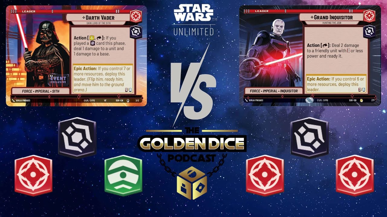 Grand Inquisitor Aggression vs Darth Vader Command | Star Wars Unlimited | Gameplay