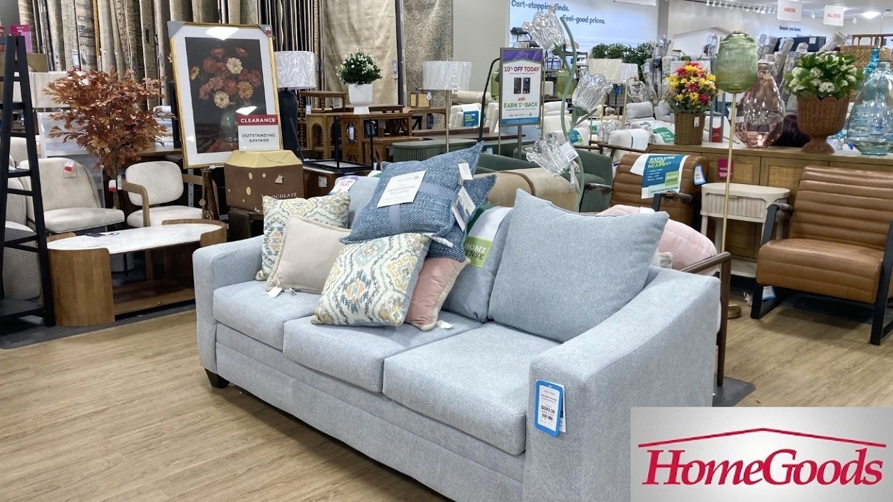 HOMEGOODS SOFAS ARMCHAIRS COFFEE TABLES FURNITURE DECOR SHOP WITH ME SHOPPING STORE WALK THROUGH