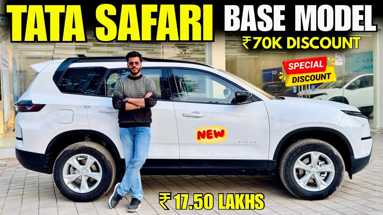 Tata Safari Base Model 2026 Detailed Review ✅ Safari Pure X Diesel Manual On Road Price & Features 🔥