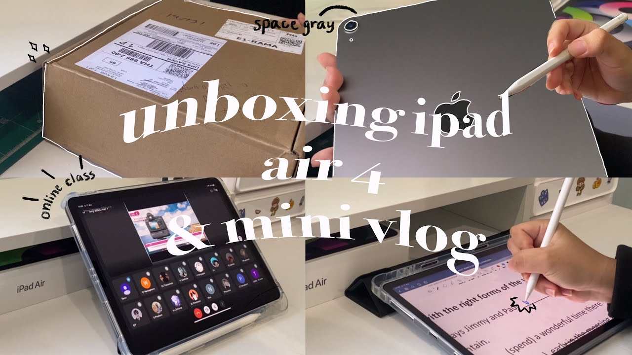  iPad Air 4 unboxing + mini vlog | แกะกล่องไอแพด , เรียนออนไลน์ , เรียนพิเศษ 📓🖊 | ingwor