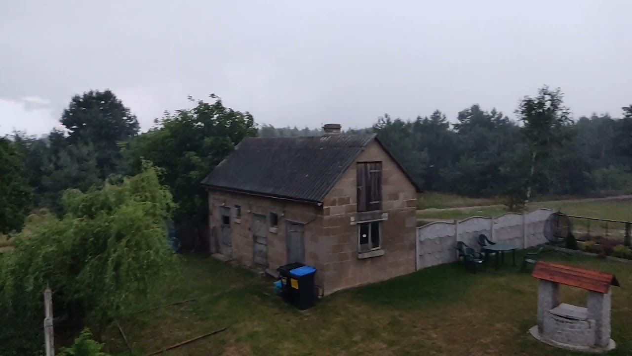 Ostra burza nad Kunowem 02.08.2021 ok godz 19