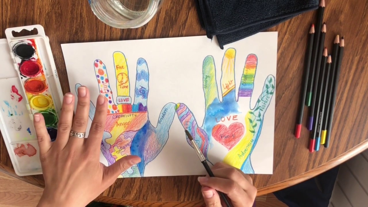Art Lesson 9 Past & Future Hands with Miss Alicia