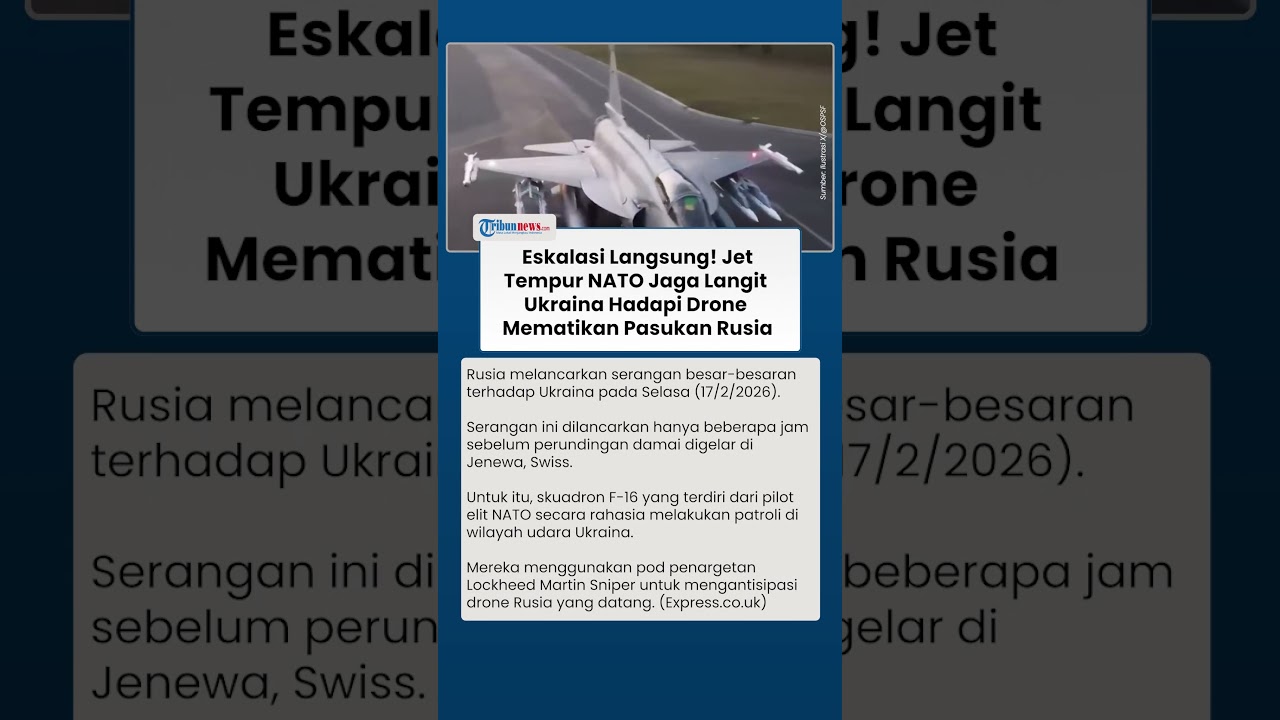 Eskalasi Langsung! Jet Tempur NATO Jaga Langit Ukraina Hadapi Drone Mematikan Pasukan Rusia