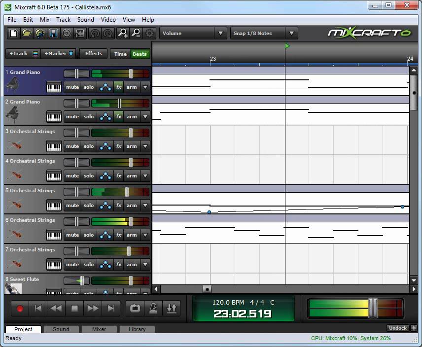 Mixcraft 6 Auto-Scroll Option