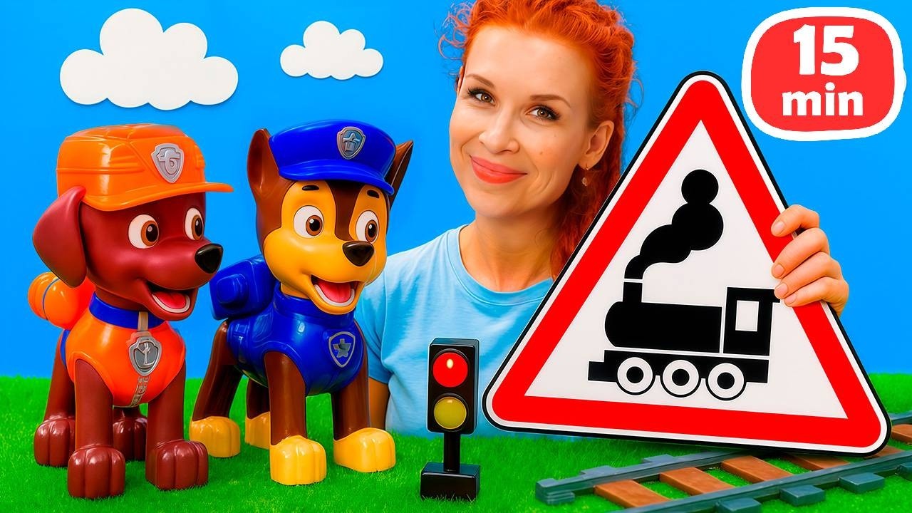 Kindergarten-Spiel mit Paw Patrol Welpen – Straßenverkehr-Geschichten