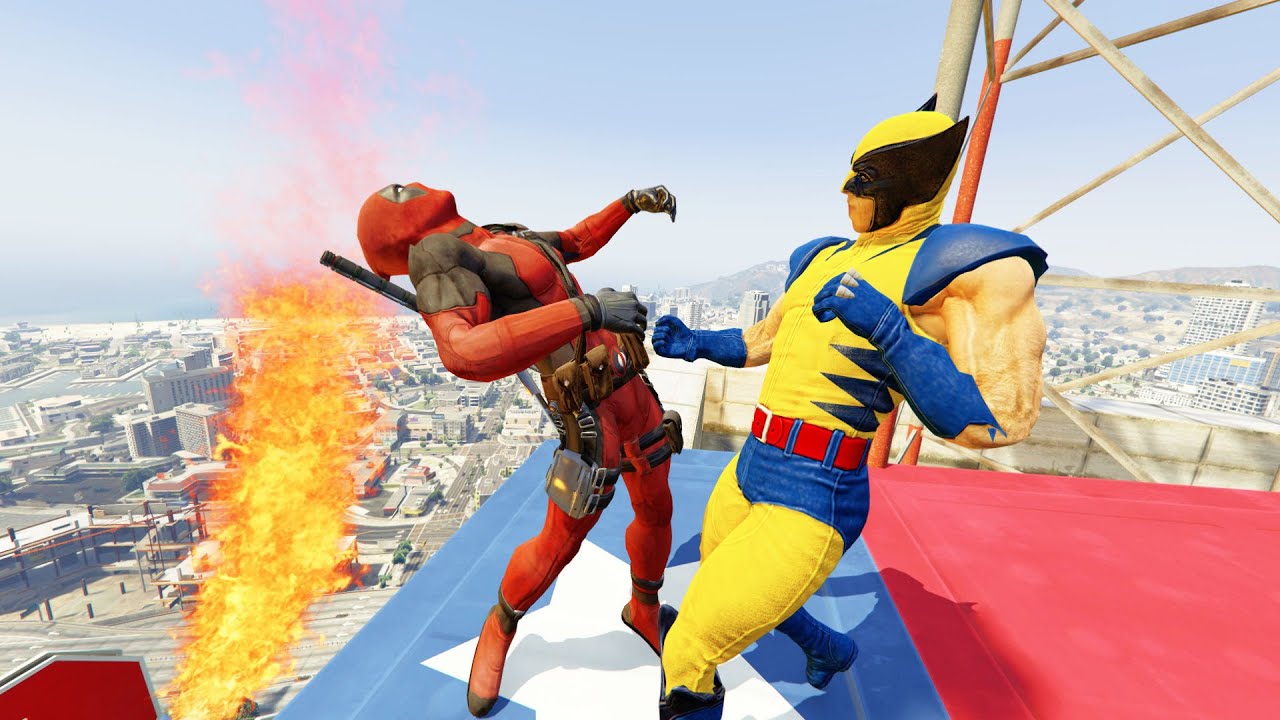 GTA V - Best Extreme Ragdolls And Fails V.78 ( Deadpool Vs Wolverine / Epic Fire Fails )