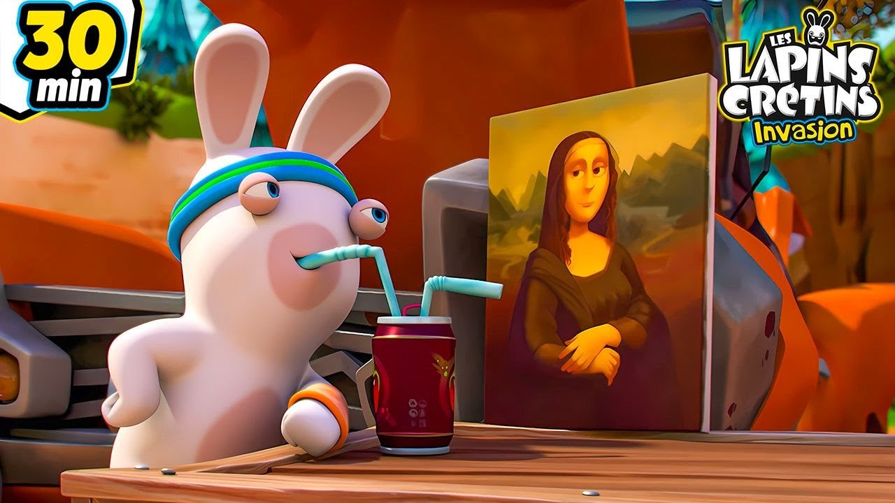 Les Lapins ont pris la Joconde ! - Compilation 30 Min | Les Lapins Crétins Invasion | Animaj Kids