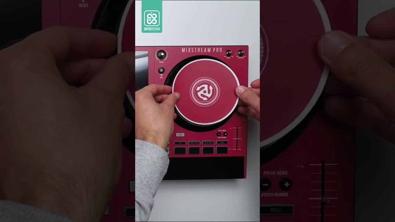 Numark Mixstream Pro Custom Skin - Aurora Red Skin by Doto Design