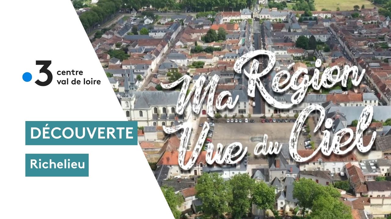 La ville de Richelieu vue du ciel