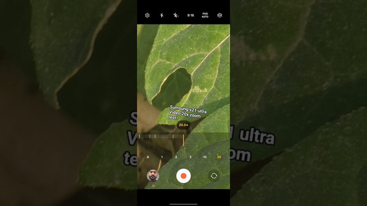 sumsung s21 ultra video 20x zoom test 