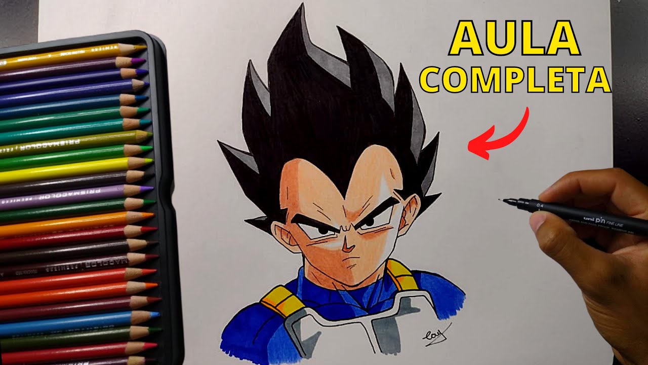 Como desenhar VEGETA | O Príncipe dos Saiyajins!