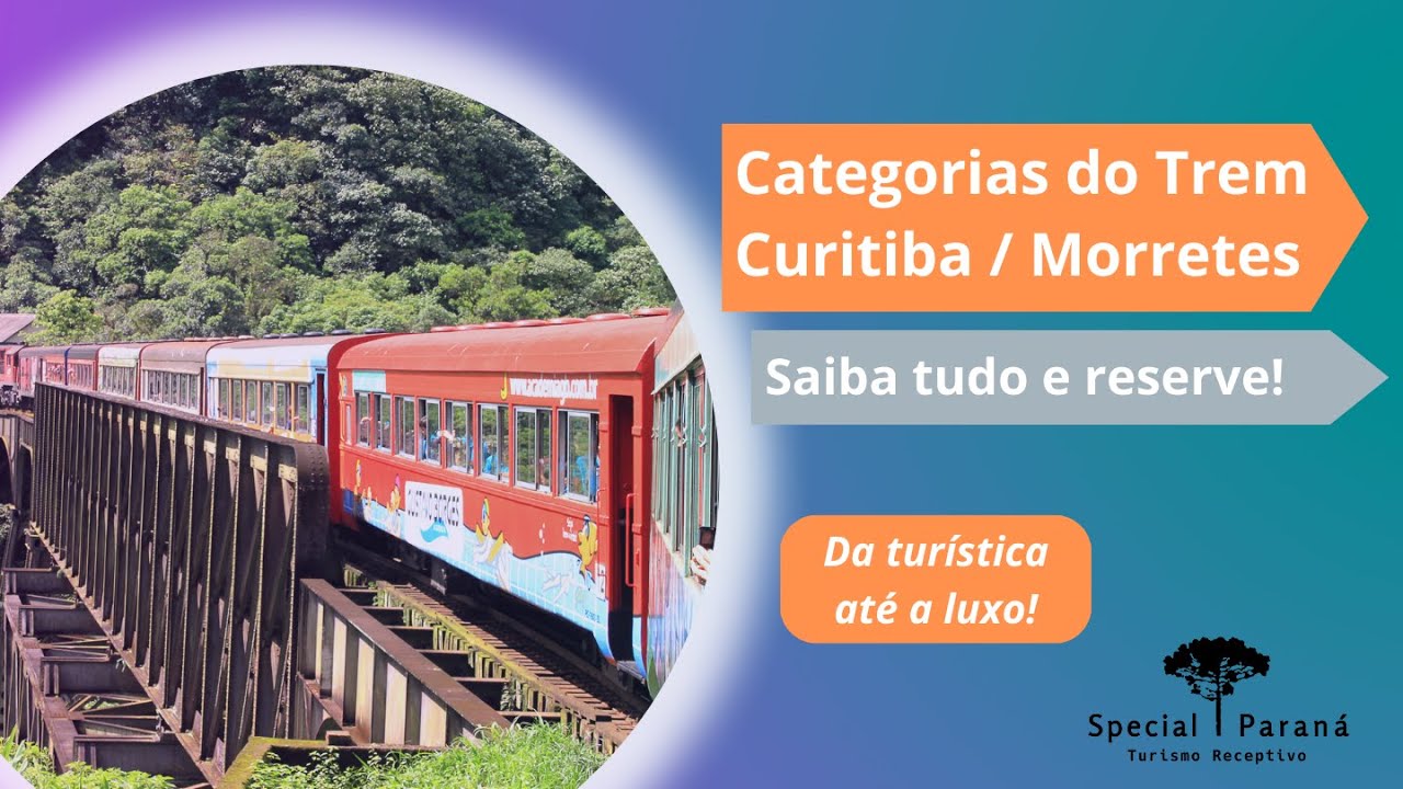 Categorias do Passeio de Trem Curitiba Morretes [2024]