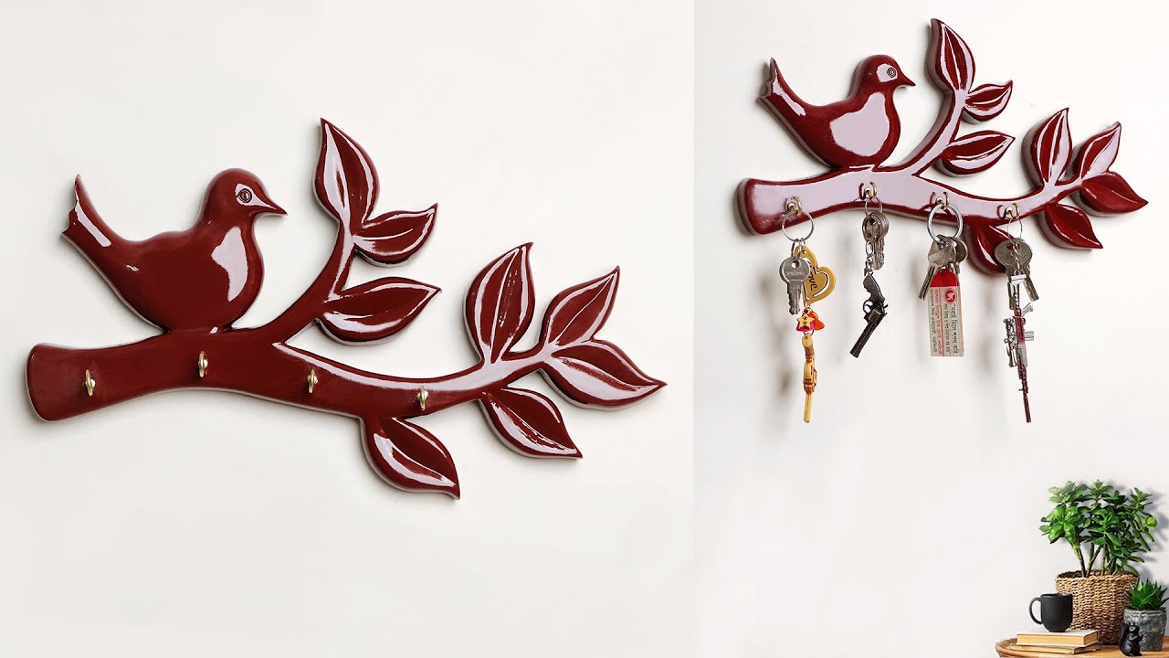 Key Ring Holder || Easy Cement wall hanging || Room Decor || Cement craft