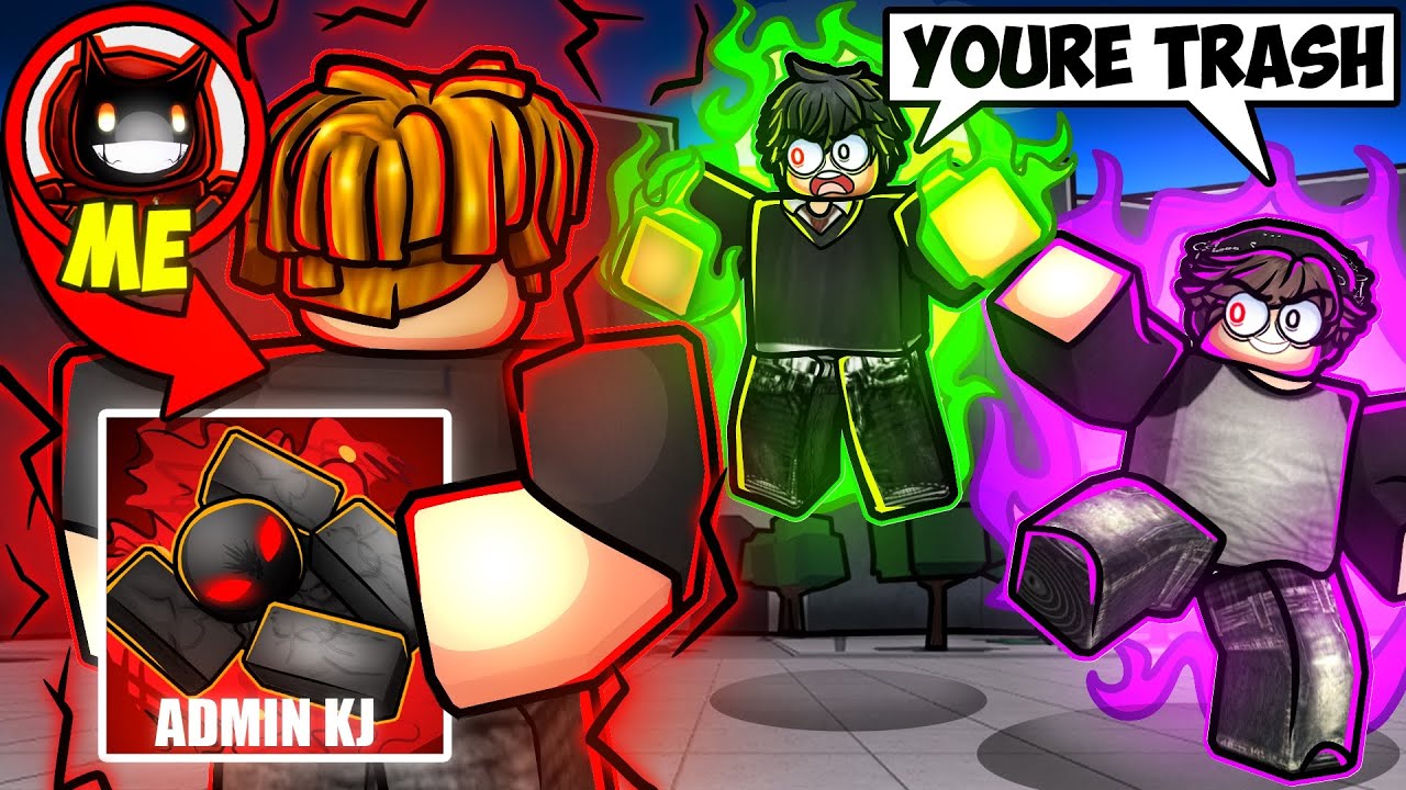 I PRETENDED to Be NOOB, then Used THE ADMIN KJ MOVESET... (Roblox The Strongest Battlegrounds)