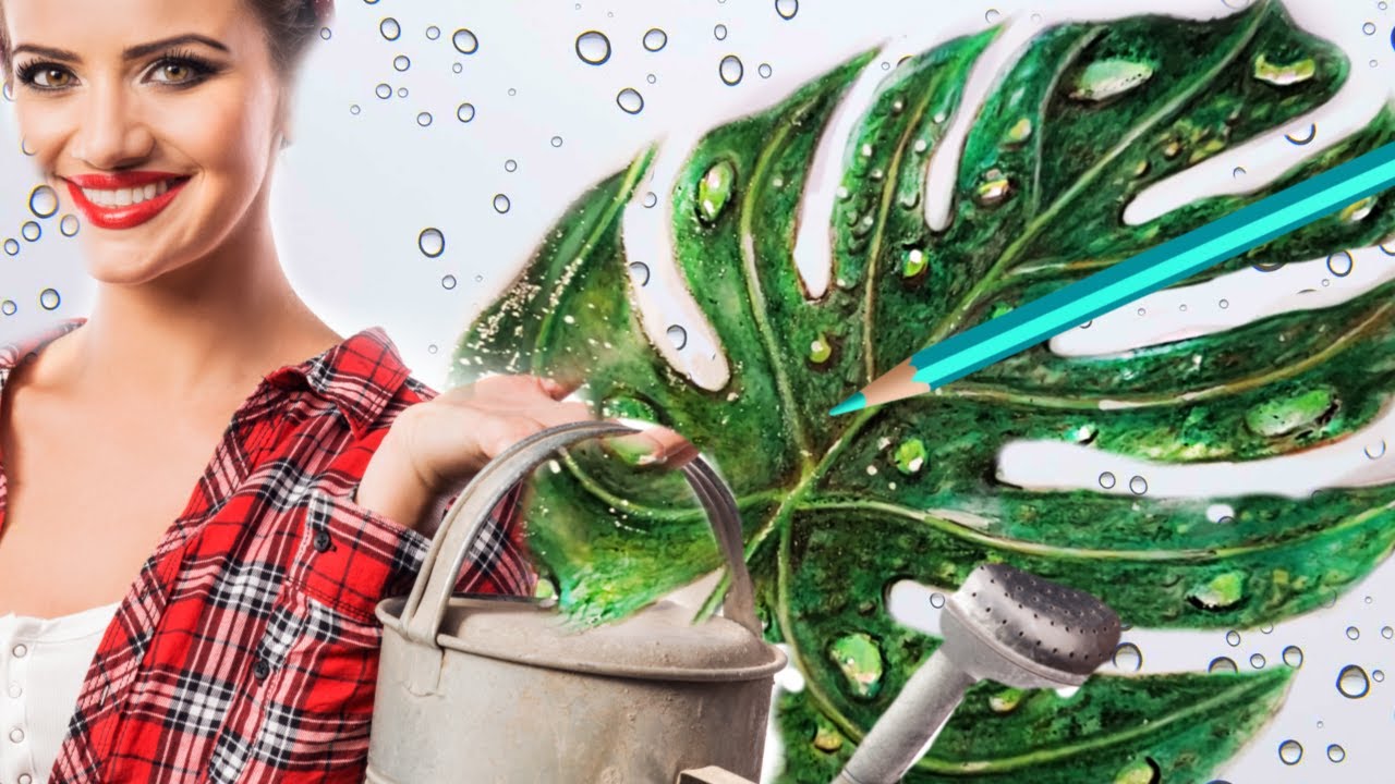 How To Color Detailed Leaf Texture With Colored Pencils