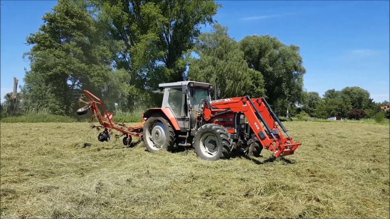 Heuernte 2017 Wenden mit Massey Ferguson 3095 und Niemeyer HR 675 DH