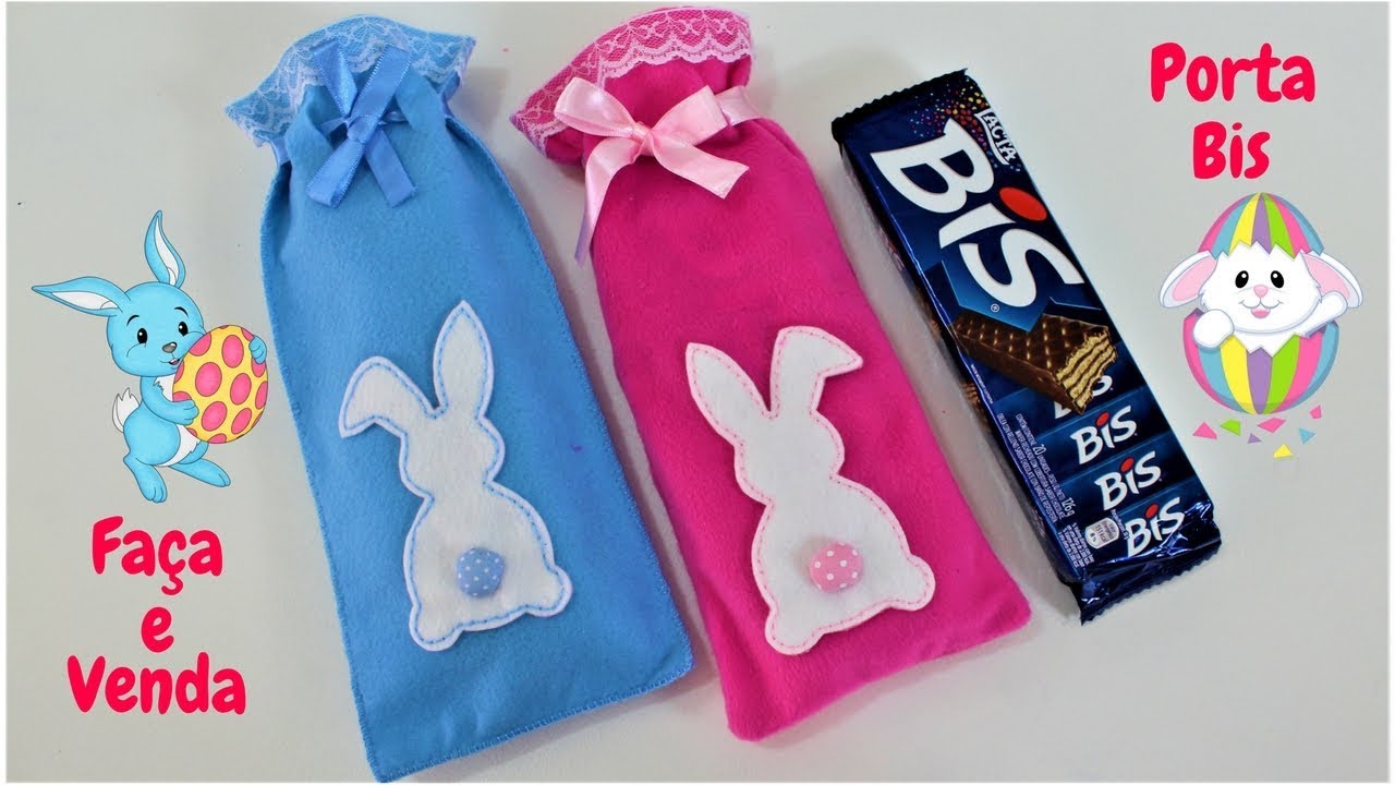 DIY Saquinho porta Bis  - Embalagem para chocolate - faça e venda -DIY de páscoa  - Artes Edi e Helô