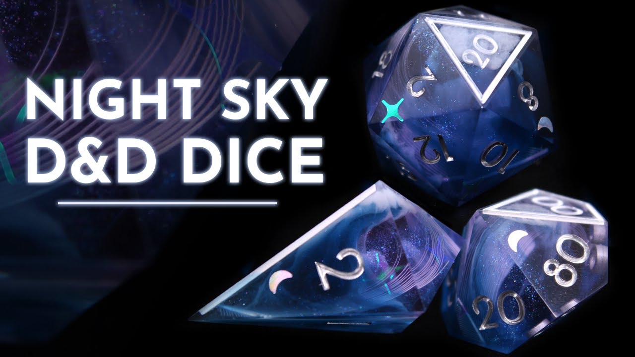 Making starry night sky D&D dice