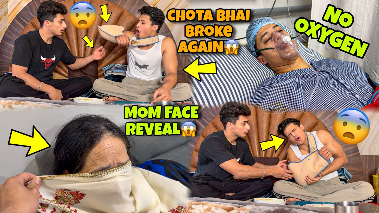 Mom Face Reveal😱 Chota bhai Broke my Arm Again😨 Omg @aalyanvlogs1299 