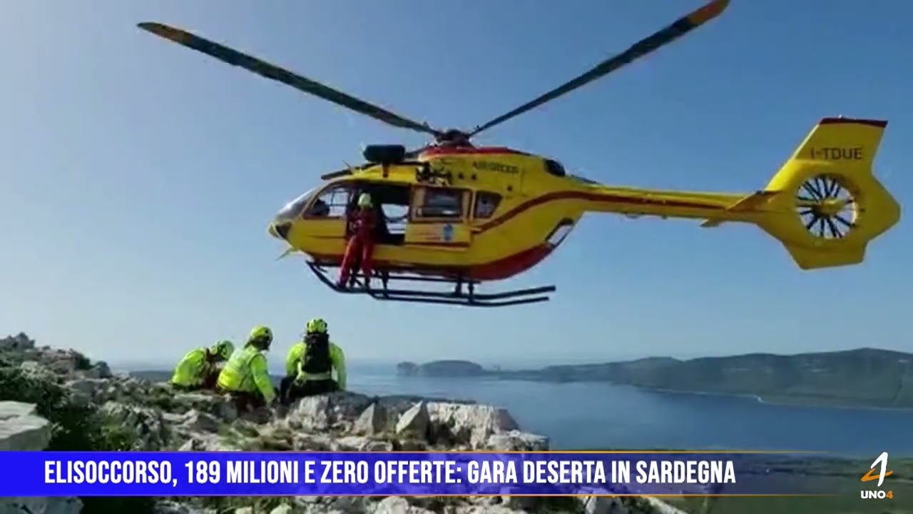Elisoccorso, 189 milioni e zero offerte: gara deserta in Sardegna