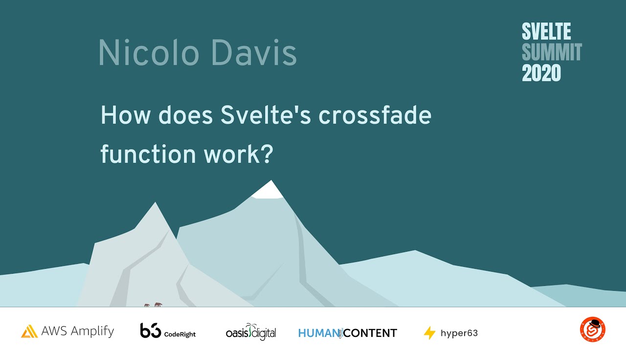 Nicolo Davis: How does Svelte's crossfade function work?