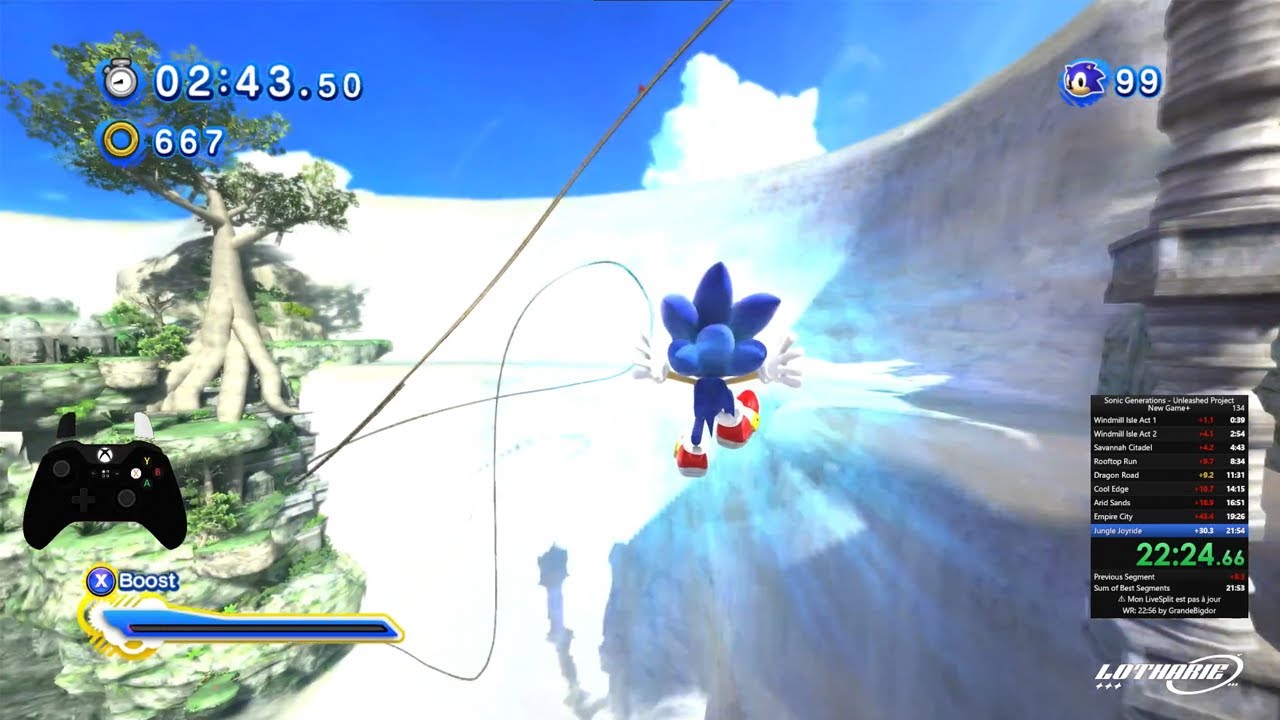 [WR - 22:48] Speedrun Sonic Generations - Unleashed Project New Game+