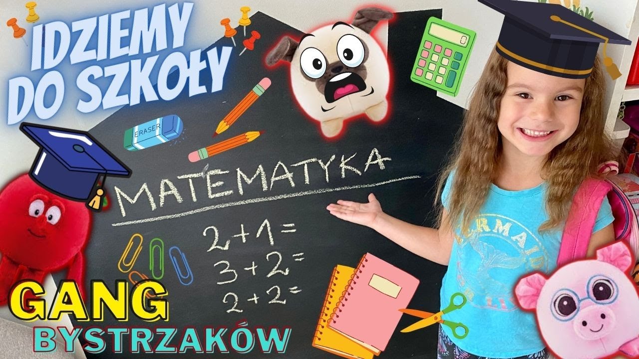 Gang Bystrzaków w szkole- lekcja matematyki i plastyki🐷🐶🍎 Dżi-pi-es nic nie umie😱