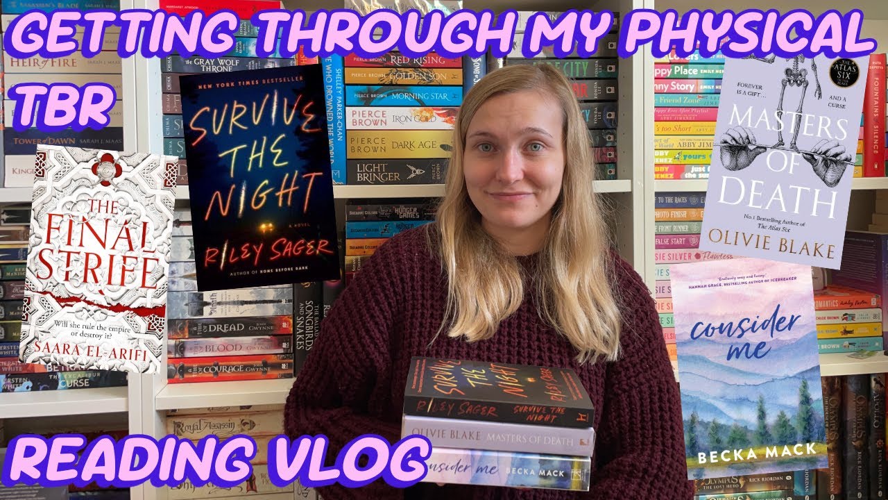 Getting through my PHYSICAL TBR! *spoiler free reading vlog*