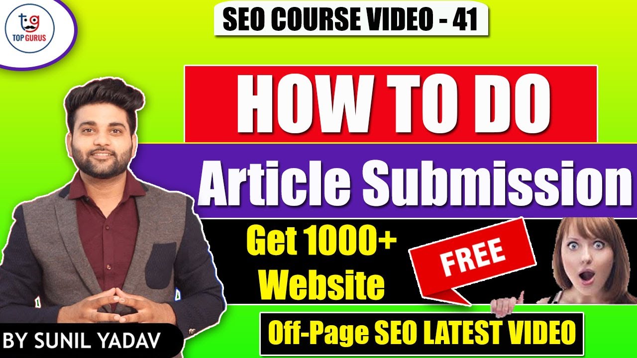 Article Submission in SEO | How to do Article Submission | what is Article Submission | SEO course