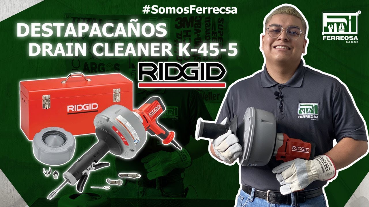 SUPER! DESTAPACAÑOS DRAIN CLEANER K-45-5 RIDGID