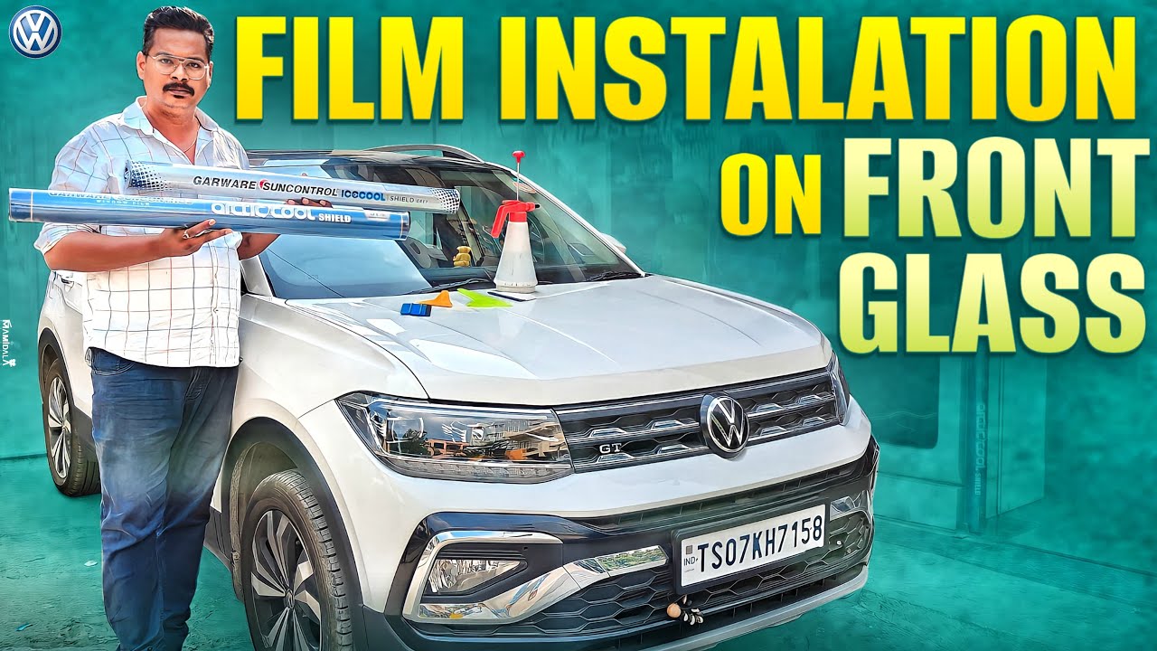 Sun control film installation in car. GARWARE/Arctic Cool Shield3#3m#vkool#llumar#sunfilm#viral