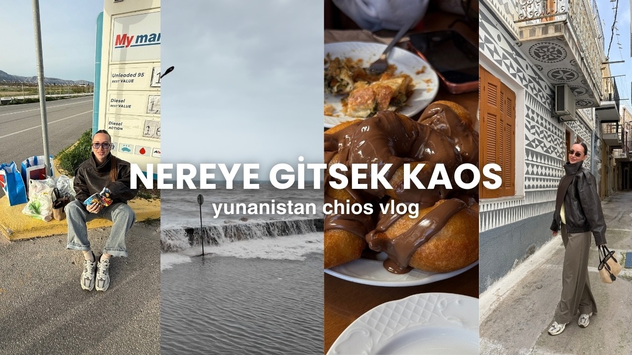 SAKIZ’DA MAHSUR KALDIK VLOG | deniz taştı, yanlışlıkla hırsız oldum ve taverna hayal kırıklığımız