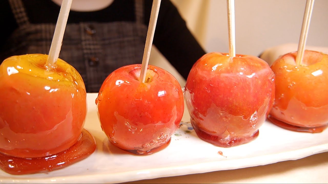 [ASMR] りんご飴を食べる🍎 Candy Apple Eating Sounds [咀嚼音]
