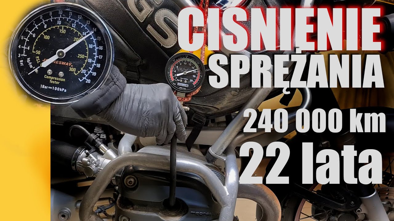 (46)BMW R 1150 Ciśnienie Sprężania w motocyklu - pomiar