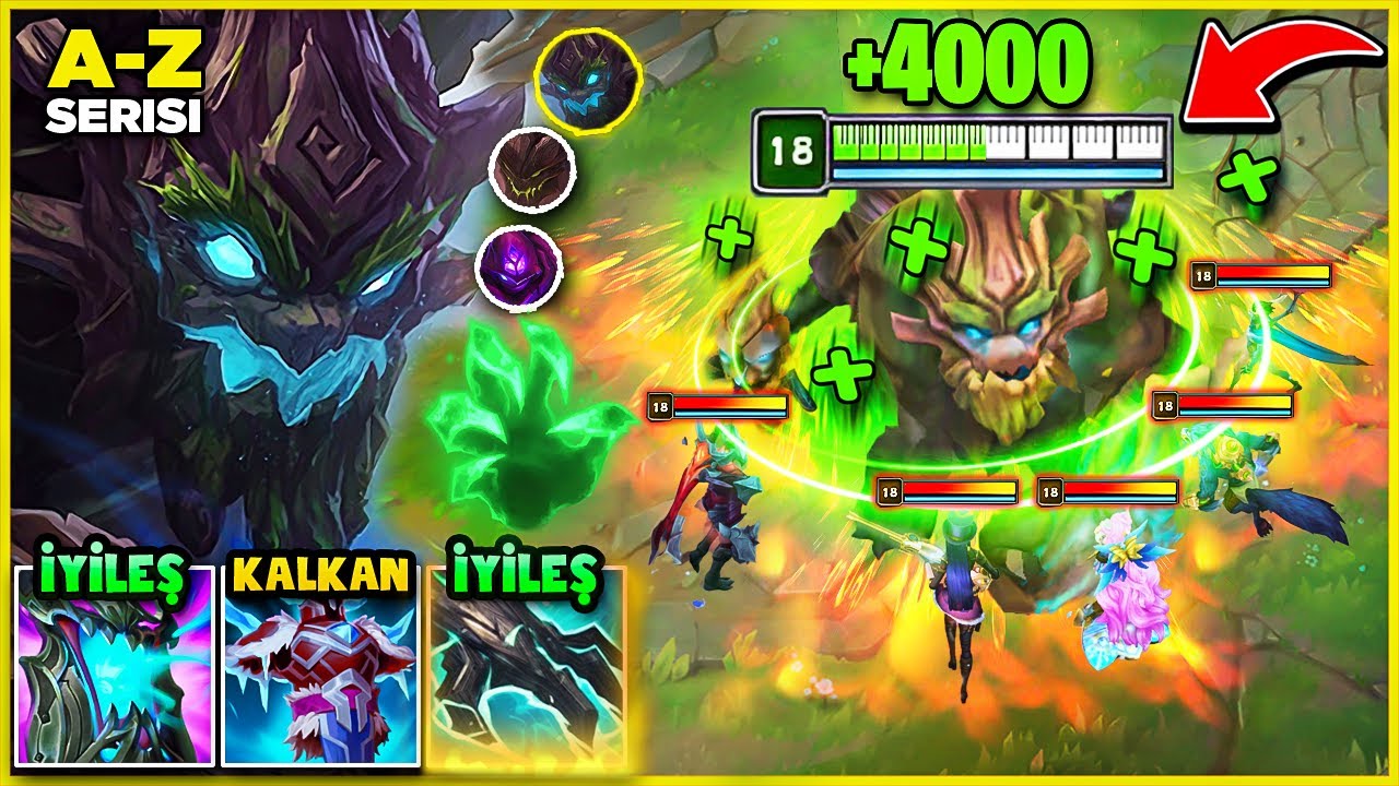 ÖLDÜRMESİ İMKANSIZ SINIRSIZ İYİLEŞME MAOKAI BUILD! (AŞIRI BOZUK) | A-Z TOP LANE #20