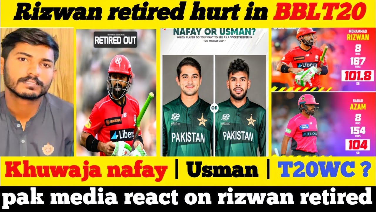 Mohammad Rizwan Retired Out in BBL 2026 | Second Player in BBL History | 📊 M Rizwan 🤝 Nic Maddinson