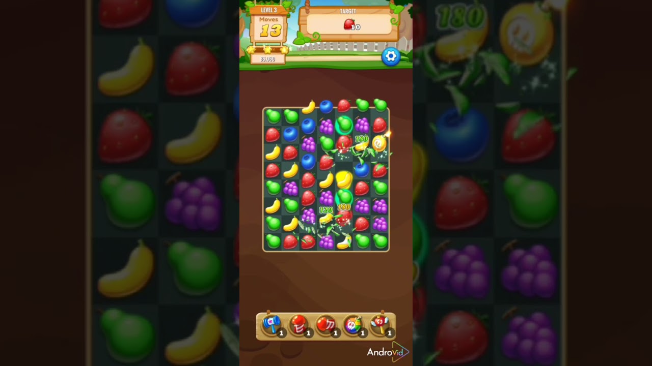 Fruit match 3 puzzle games