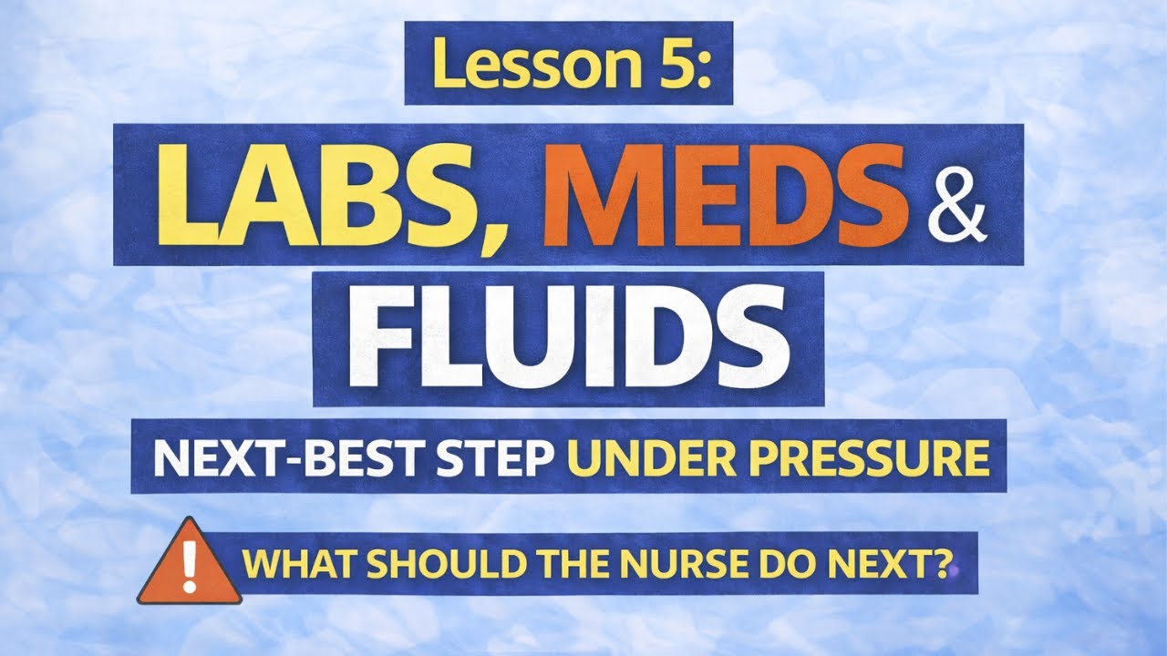 Labs, Meds & Fluids on the NCLEX: How to Choose the Next-Best Step Under Pressure