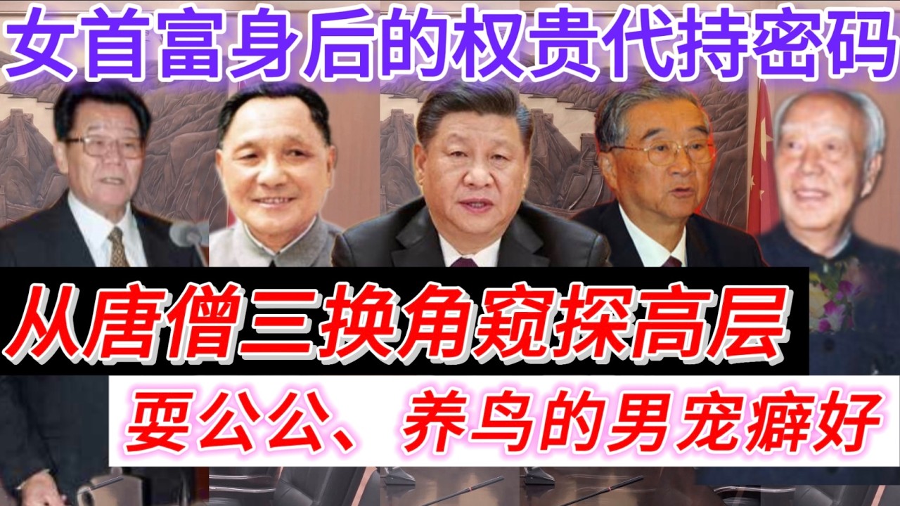 女首富身后的权贵代持密码 | 从唐僧三换角，窥探高层耍公公、养鸟的男宠癖好