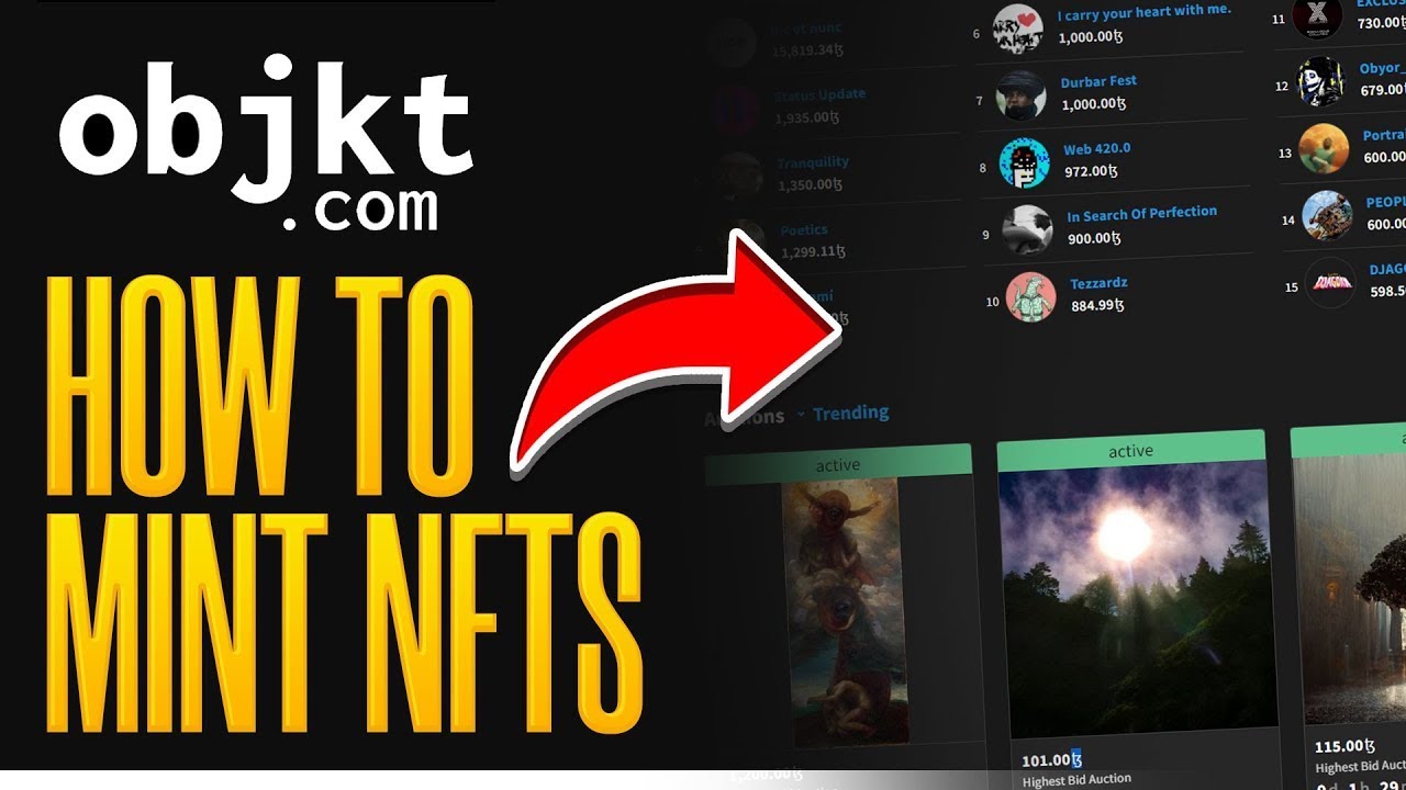 How to Mint NFTs on OBJKT.COM | Easy!