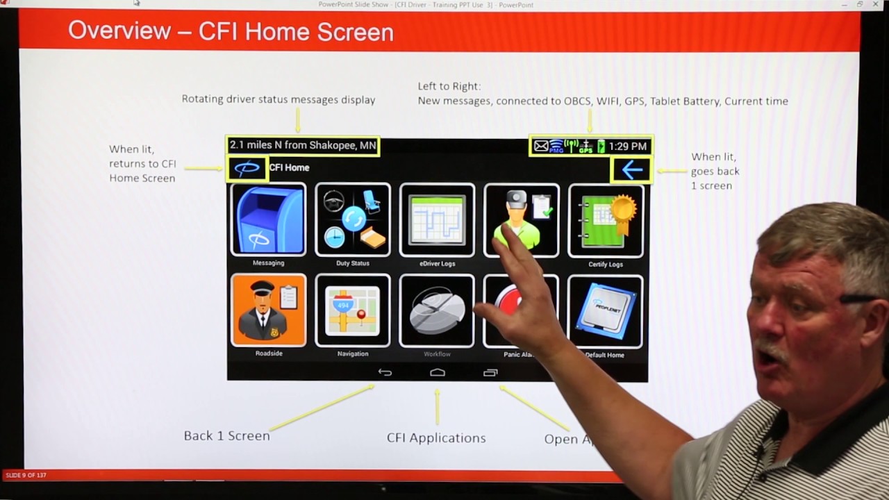 CFI trainer/professional driver presents PeopleNet