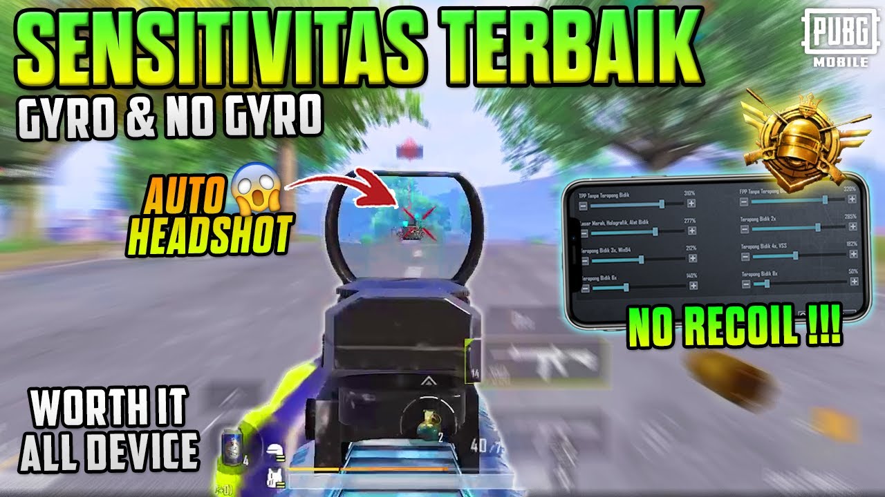 Sensitivitas PUBG Mobile Terbaik No Recoil Gyro & No Gyro Terbaru⚡Kode Sensi PUBG Android #21