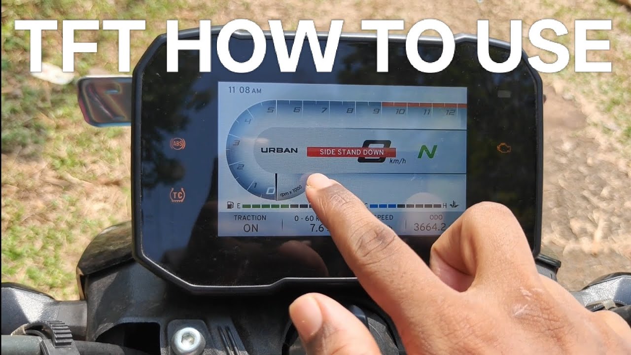 How To use TFT display | Apache 160 4v     #tft #tutorial 