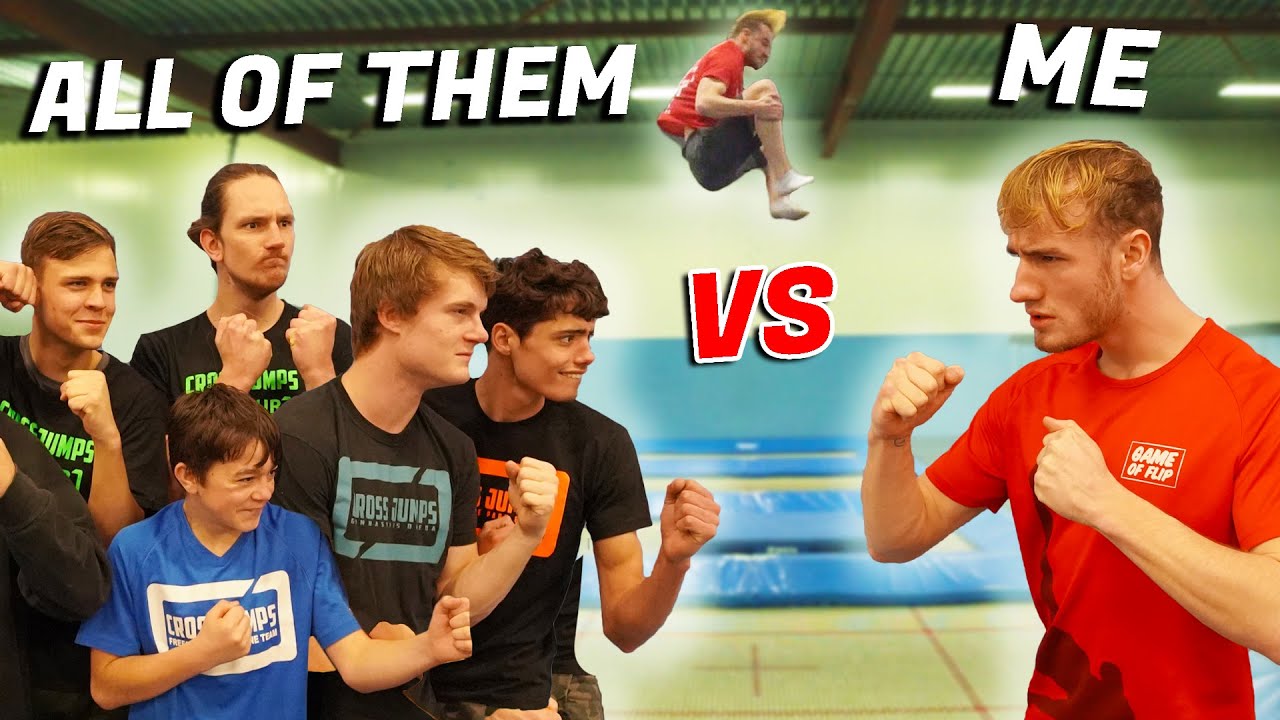 ИГРА В ФЛИП ПРОТИВ СОТРУДНИКОВ БАТУТНОГО ПАРКА!