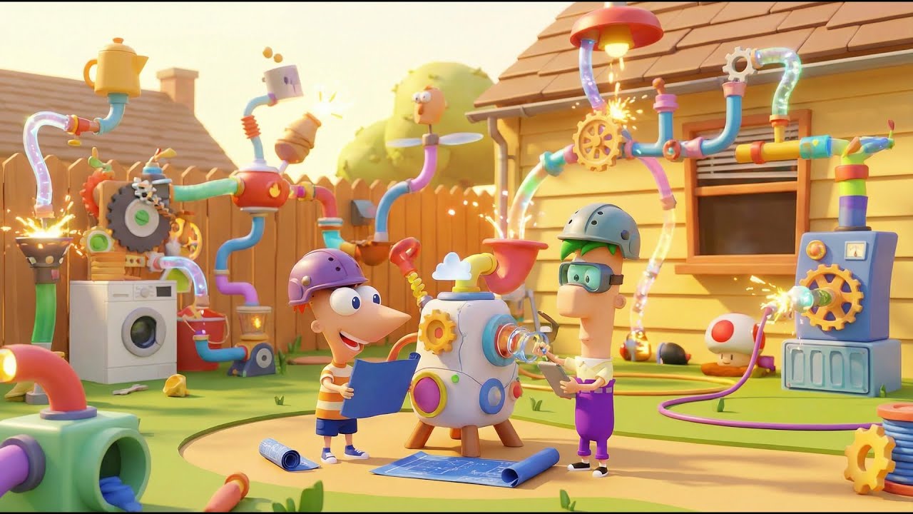 Inventing the Future with Phineas & Ferb 🔧🌟| Backyard Engineering Madness | Phineas & Ferb Animation