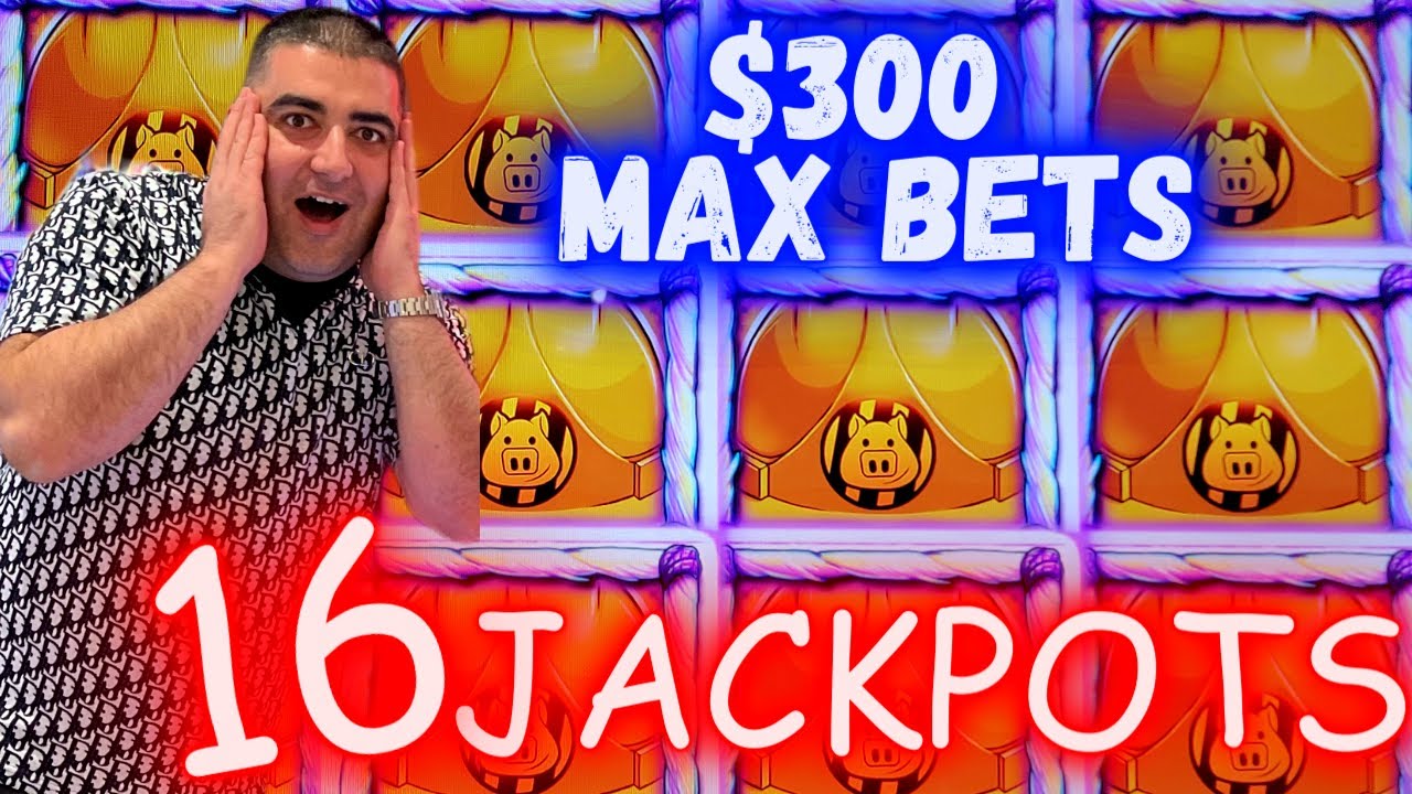 The GREATEST Slot Play With 16 HANDPAY JACKPOTS & Up To $300 MAX BETS