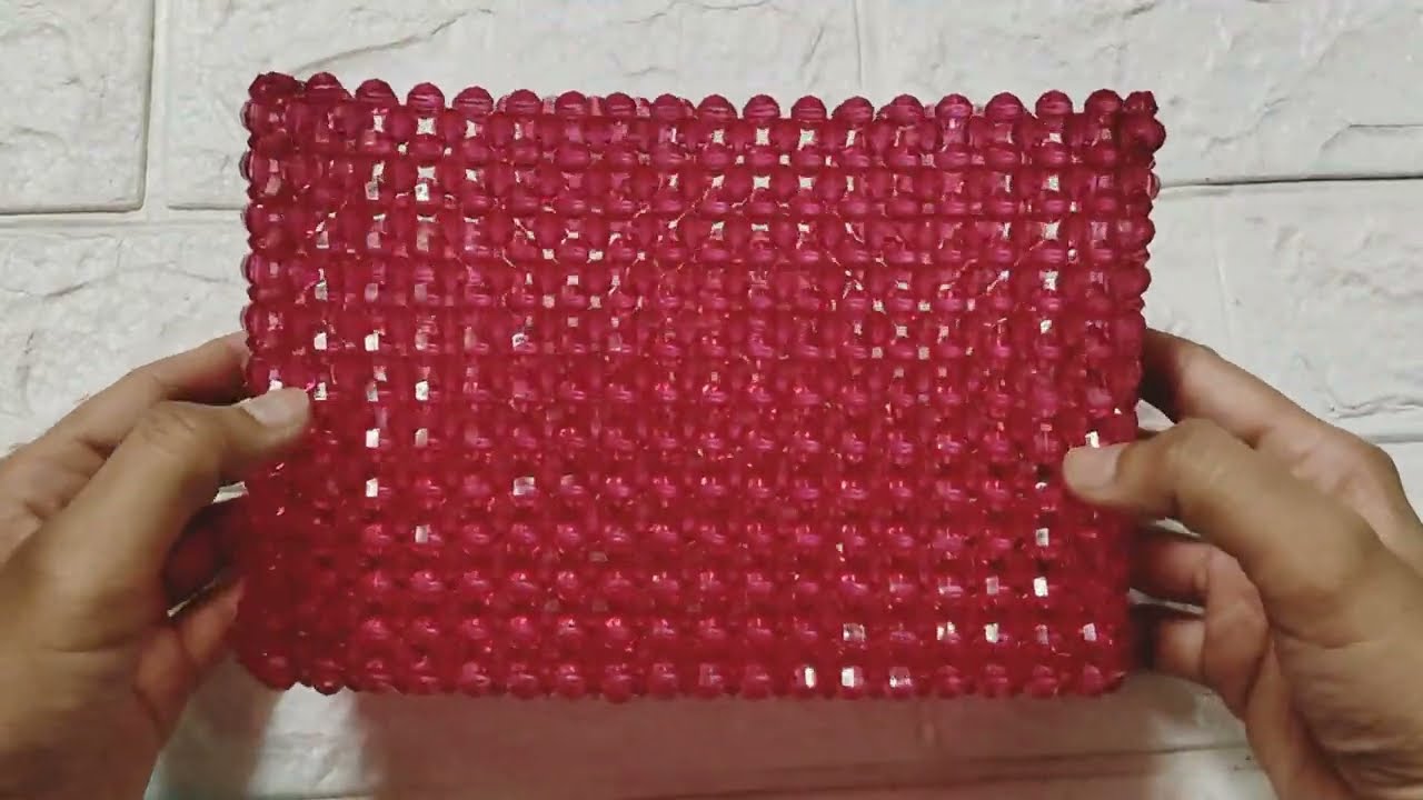 BEADED bag tutorial for beginners/ how to make a beaded handbag/ Balenciaga hourglass beaded bag 