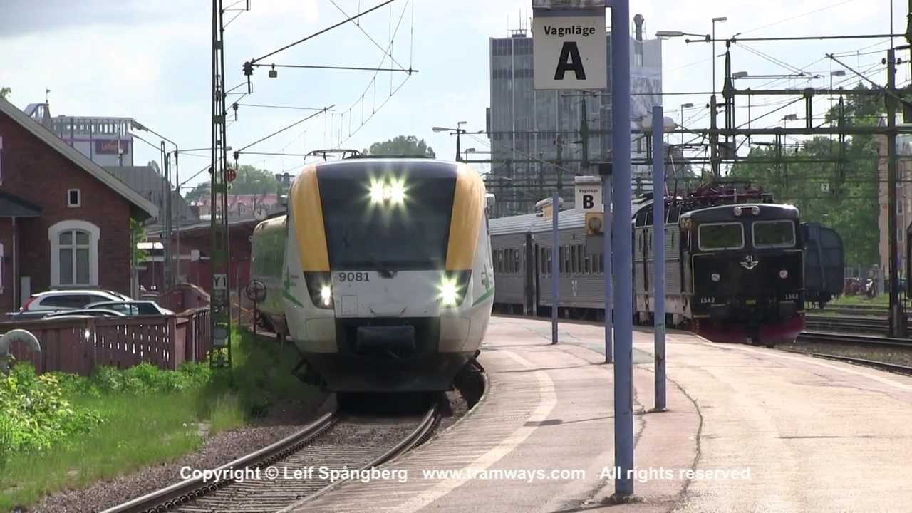 Värmlandstrafik X52 Bombardier Regina EMU trains in Karlstad, Sweden