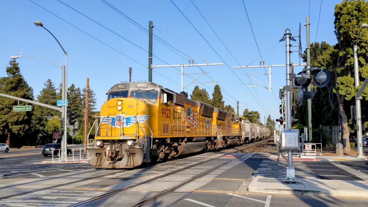Union Pacific Trains Along the Caltrain Peninsula Corridor